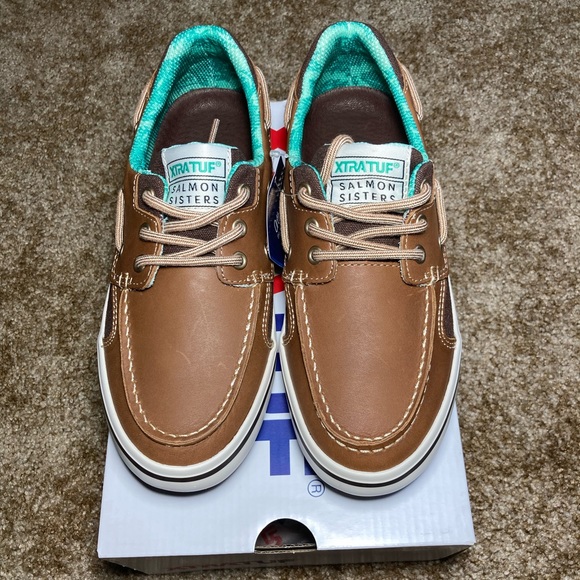 Brown and Teal Finatic Boat Shoes - Picture 8 of 8